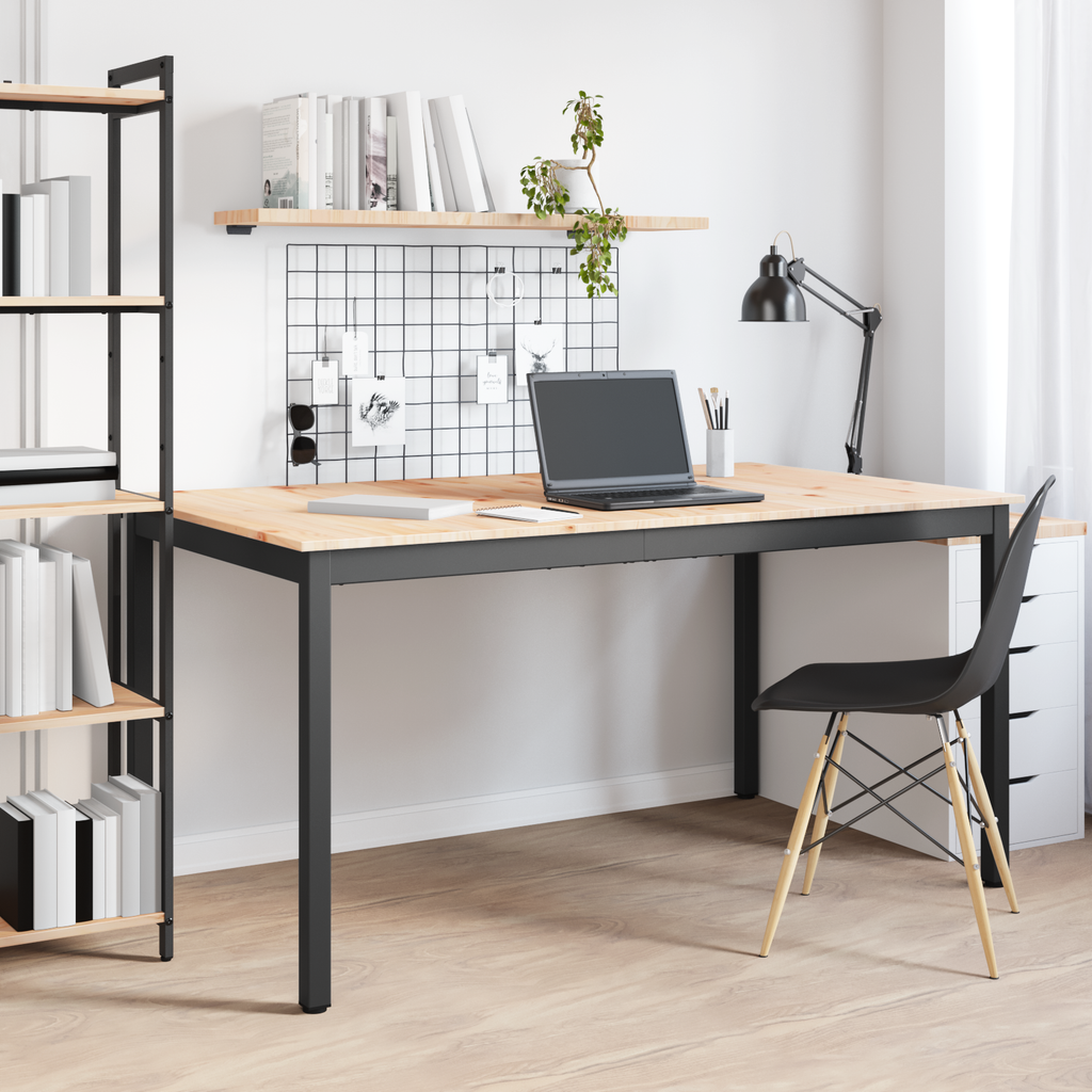 vidaXL Stół jadalny Naturalny 150 x 90 x 75 cm Lite drewno sosnowe
