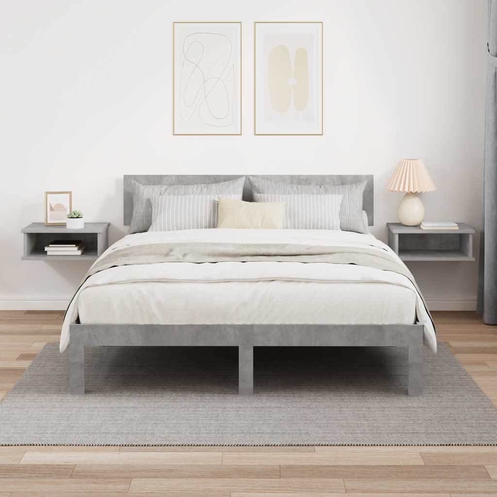 vidaXL Stolik nocny 2 szt. Betonowy szary 40 x 31 x 15 cm