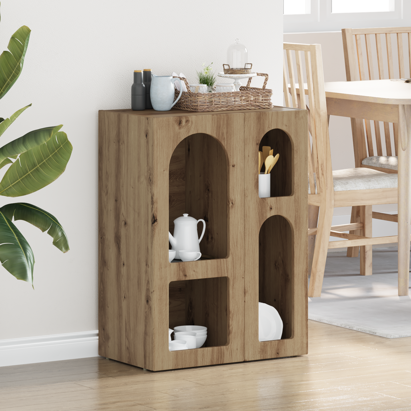 vidaXL Bufet ELST Dąb rzemieślniczy 59 x 35 x 80.5 cm