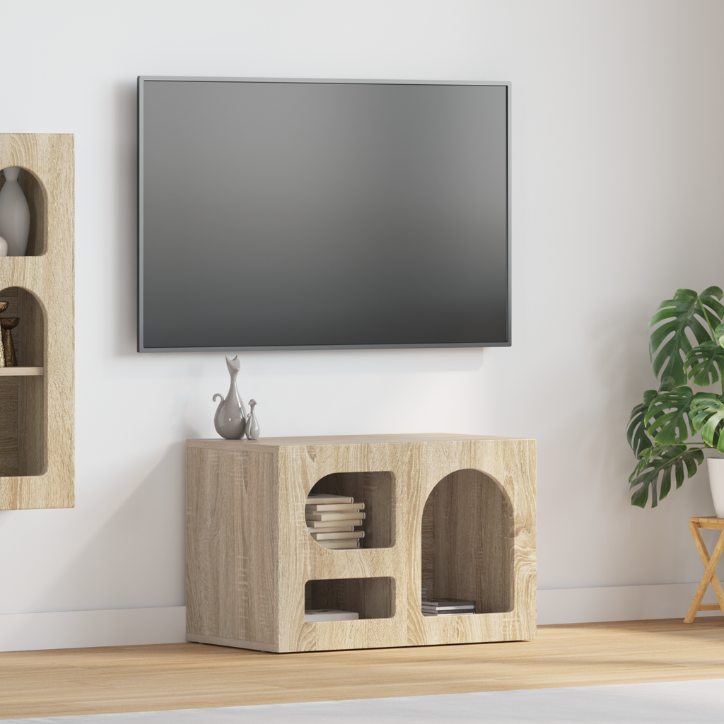 vidaXL Szafka pod telewizor ELST 60 x 35 x 40 cm Dąb Sonoma