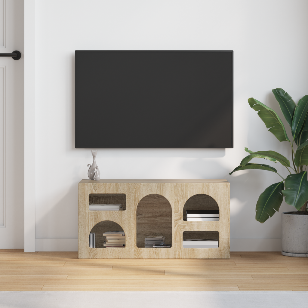 vidaXL Szafka pod telewizor ELST 80 x 35 x 40 cm Dąb Sonoma