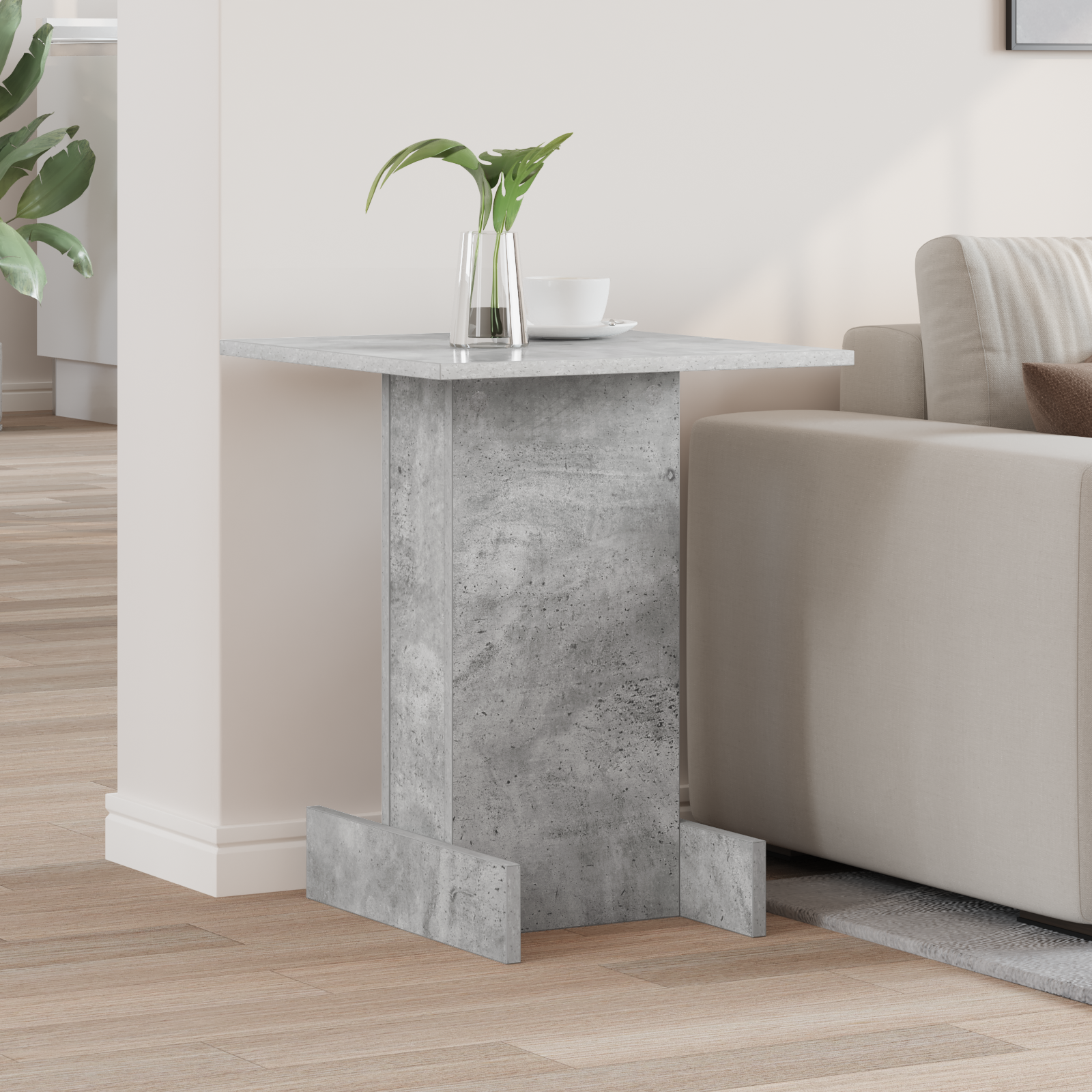 vidaXL Stolik końcowy Betonowy szary 44,5 x 45 x 55 cm