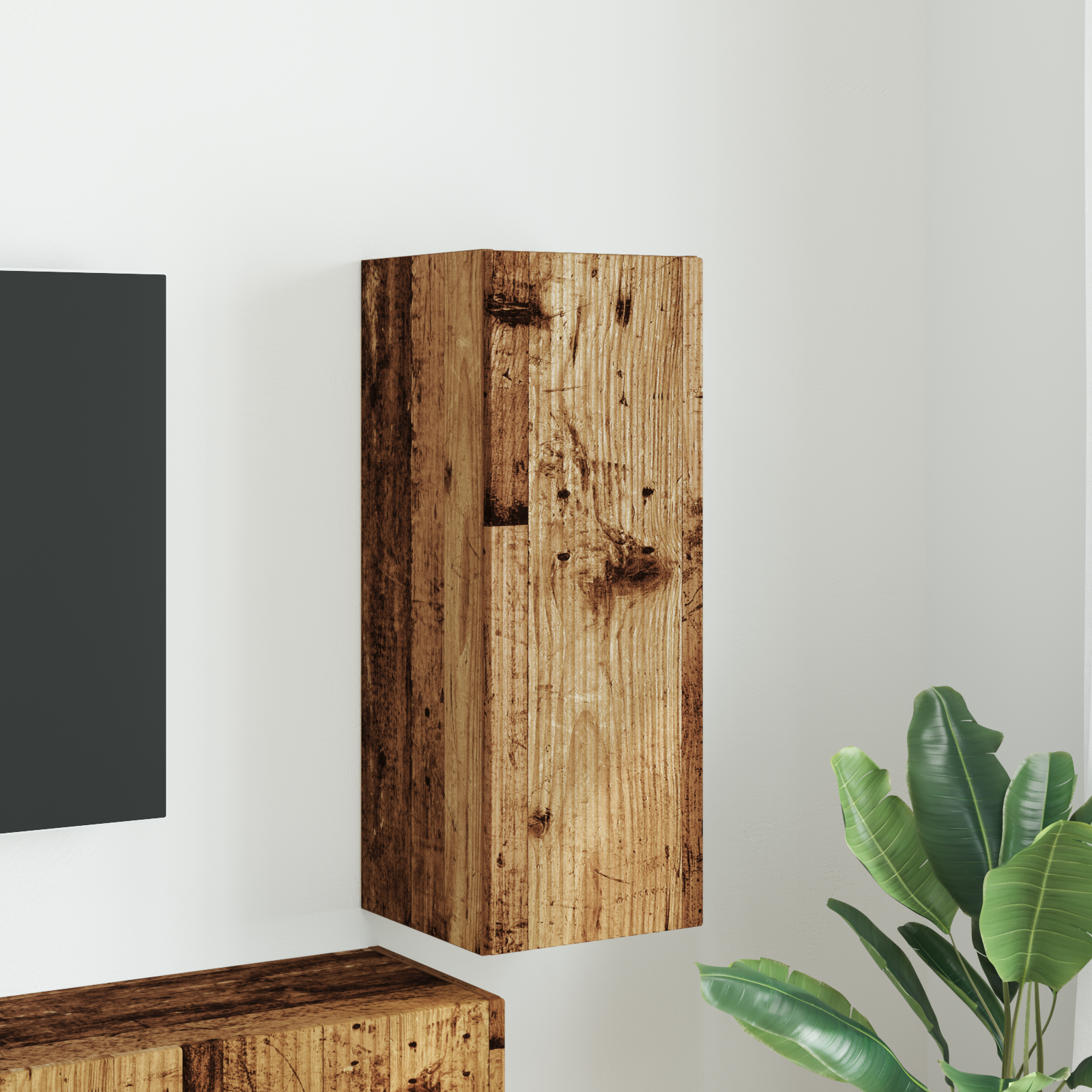 vidaXL Szafka pod telewizor Stare drewno 30 x 31 x 80 cm