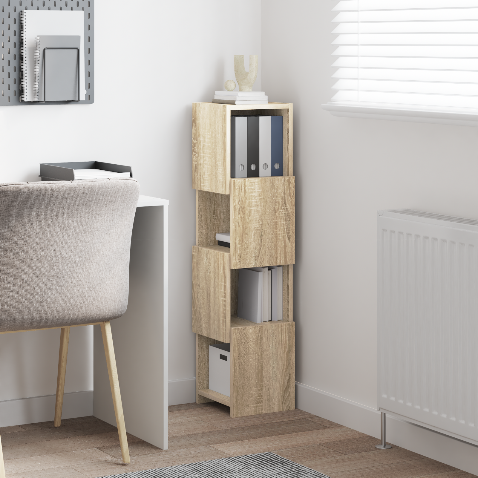 vidaXL Szafka narożna 25,5x25x102cm Drewno inżynieryjne Dąb Sonoma