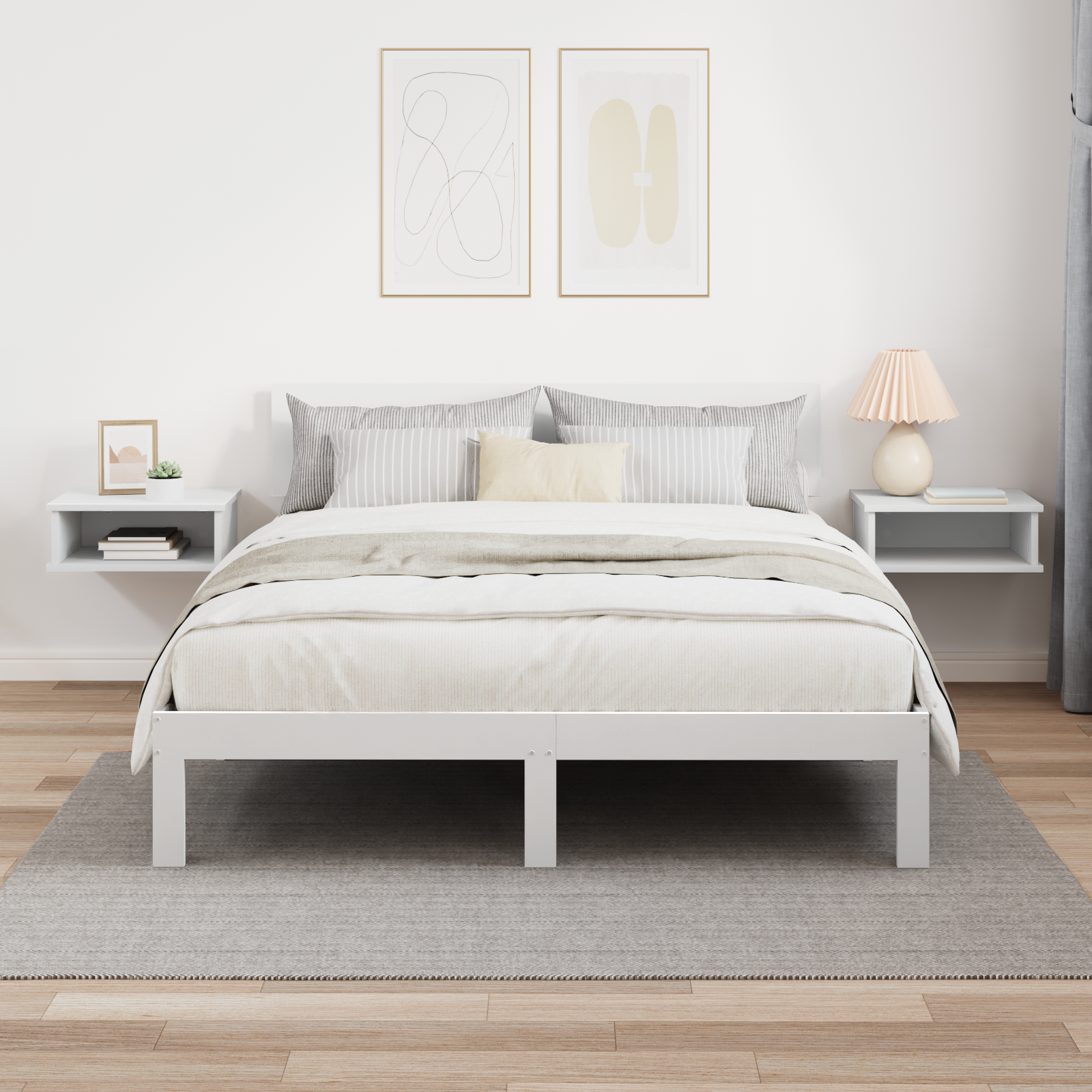 vidaXL Stolik nocny 2 szt. Biały 40 x 31 x 15 cm Drewno inżynieryjne