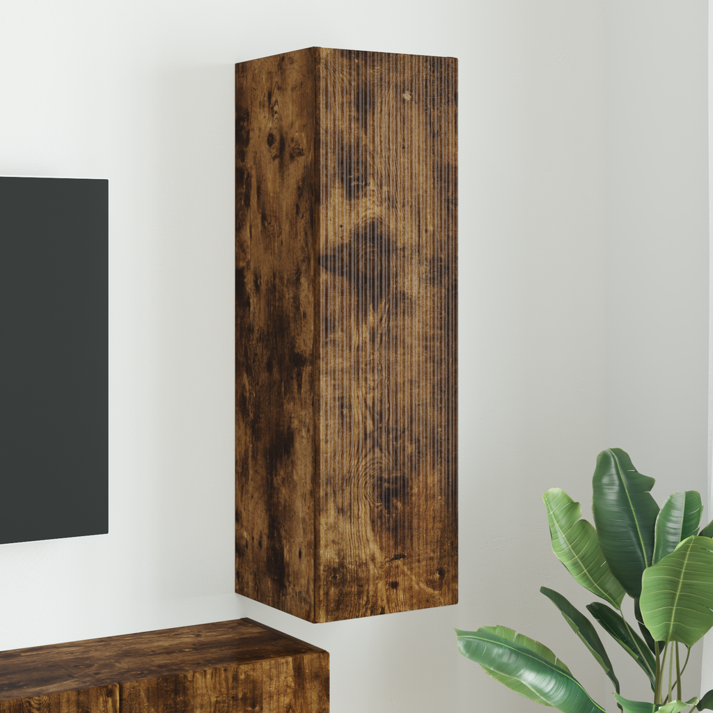 vidaXL Szafka pod telewizor 30 x 31 x 100 cm Dąb wędzony