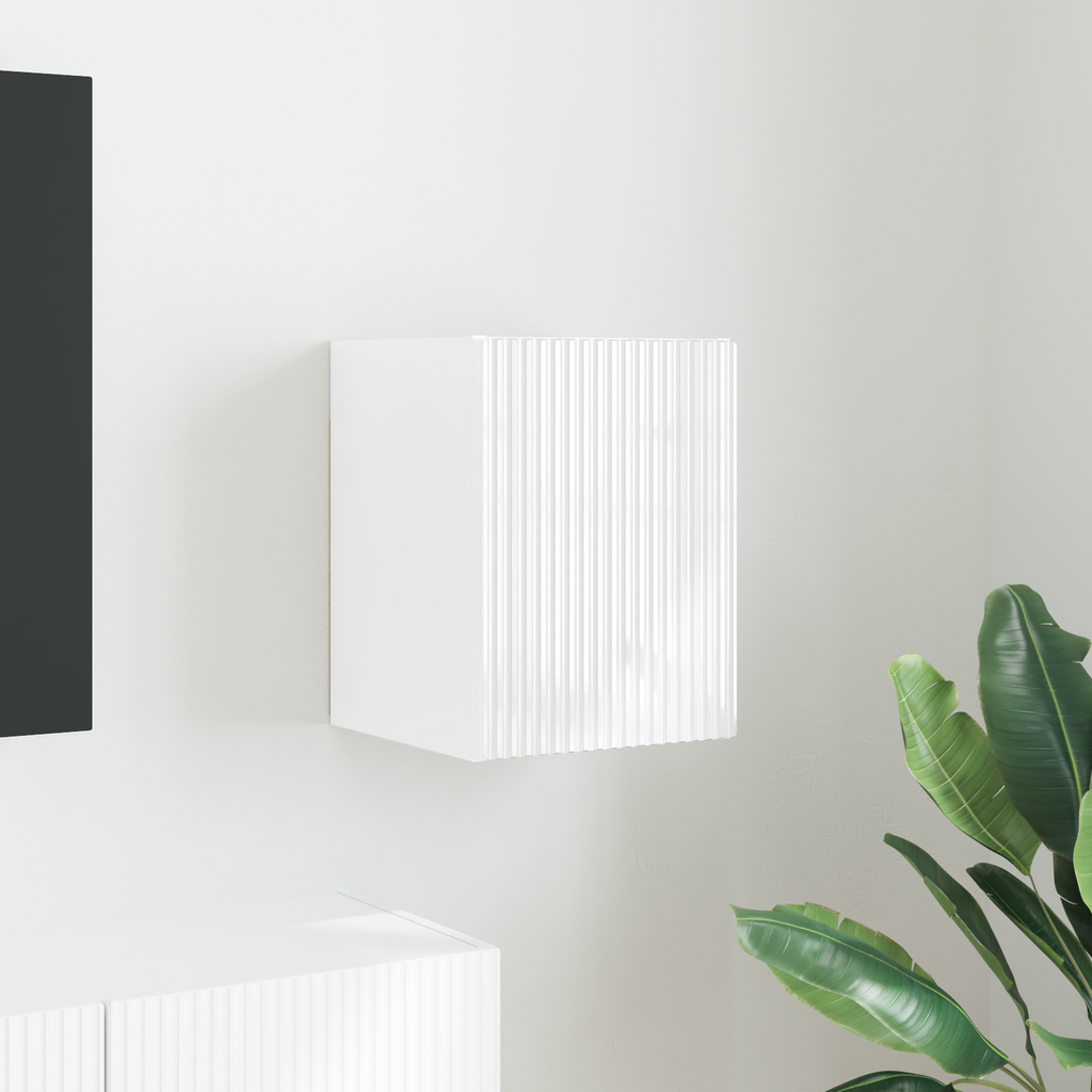 vidaXL Szafka pod telewizor 30 x 31 x 40 cm Błyszcząca biel