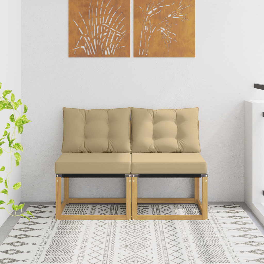 vidaXL 2 Sztuka Środkowa sofa ogrodowa