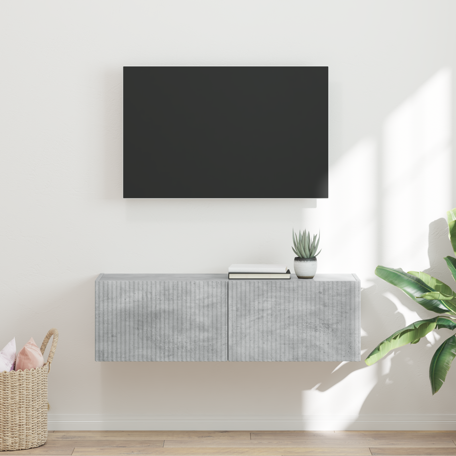 vidaXL Szafka pod telewizor 98 x 31 x 29,5 cm Betonowy