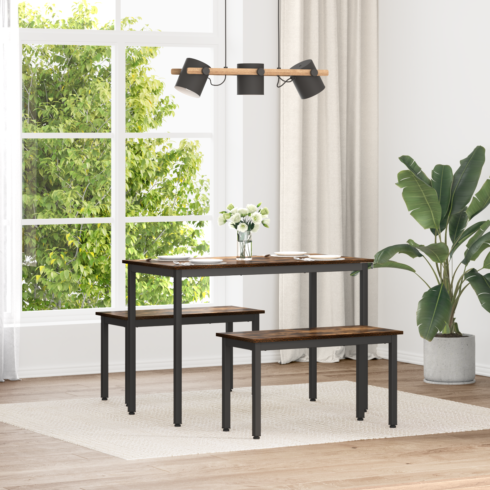 vidaXL ławka Dąb dymny 80 x 35 x 45 cm Drewno inżynieryjne