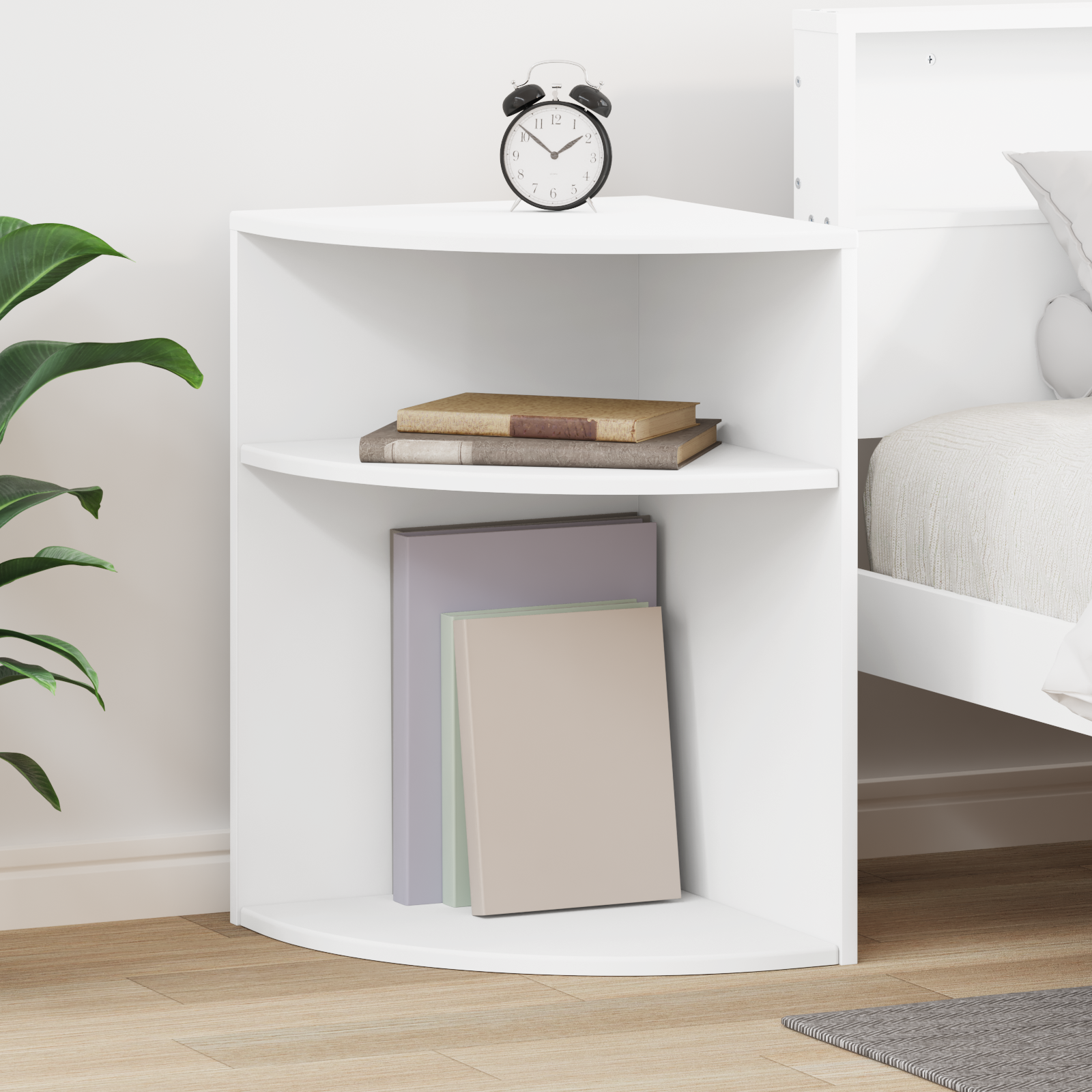 vidaXL Stolik końcowy Biały 39,7 x 39,7 x 60 cm Drewno inżynieryjne