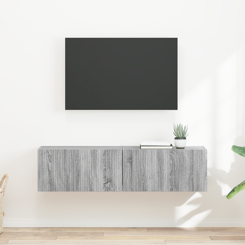 vidaXL Szafka pod telewizor 2 pcs Szary Sonoma 60 x 31 x 29,5 cm