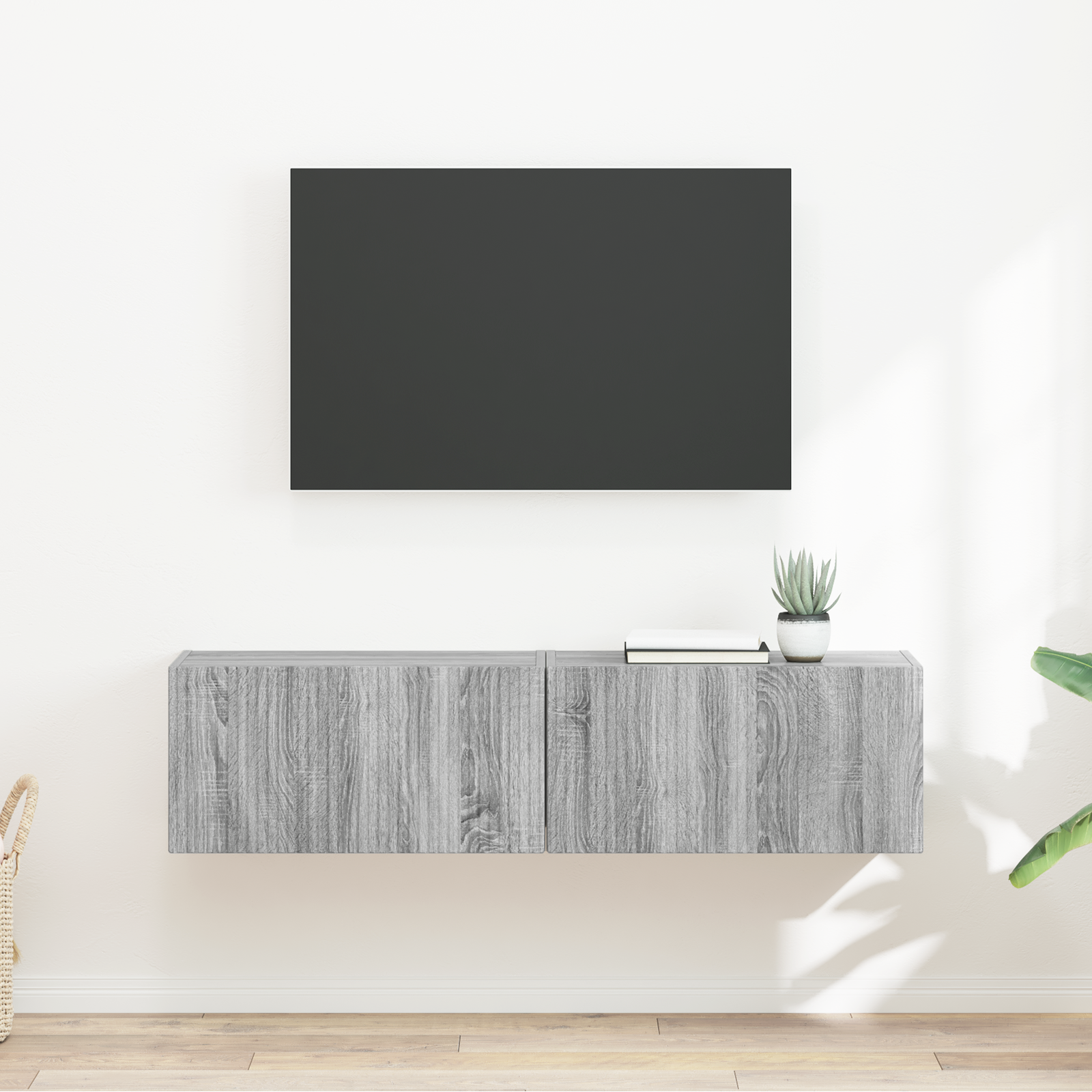 vidaXL Szafka pod telewizor 2 pcs Szary Sonoma 60 x 31 x 29,5 cm