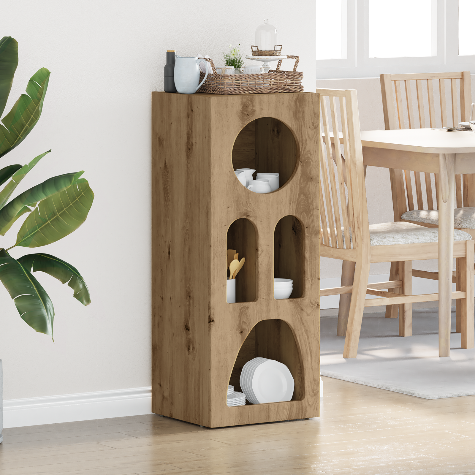 vidaXL Bufet ELST Dąb rzemieślniczy 40 x 35 x 100.5 cm