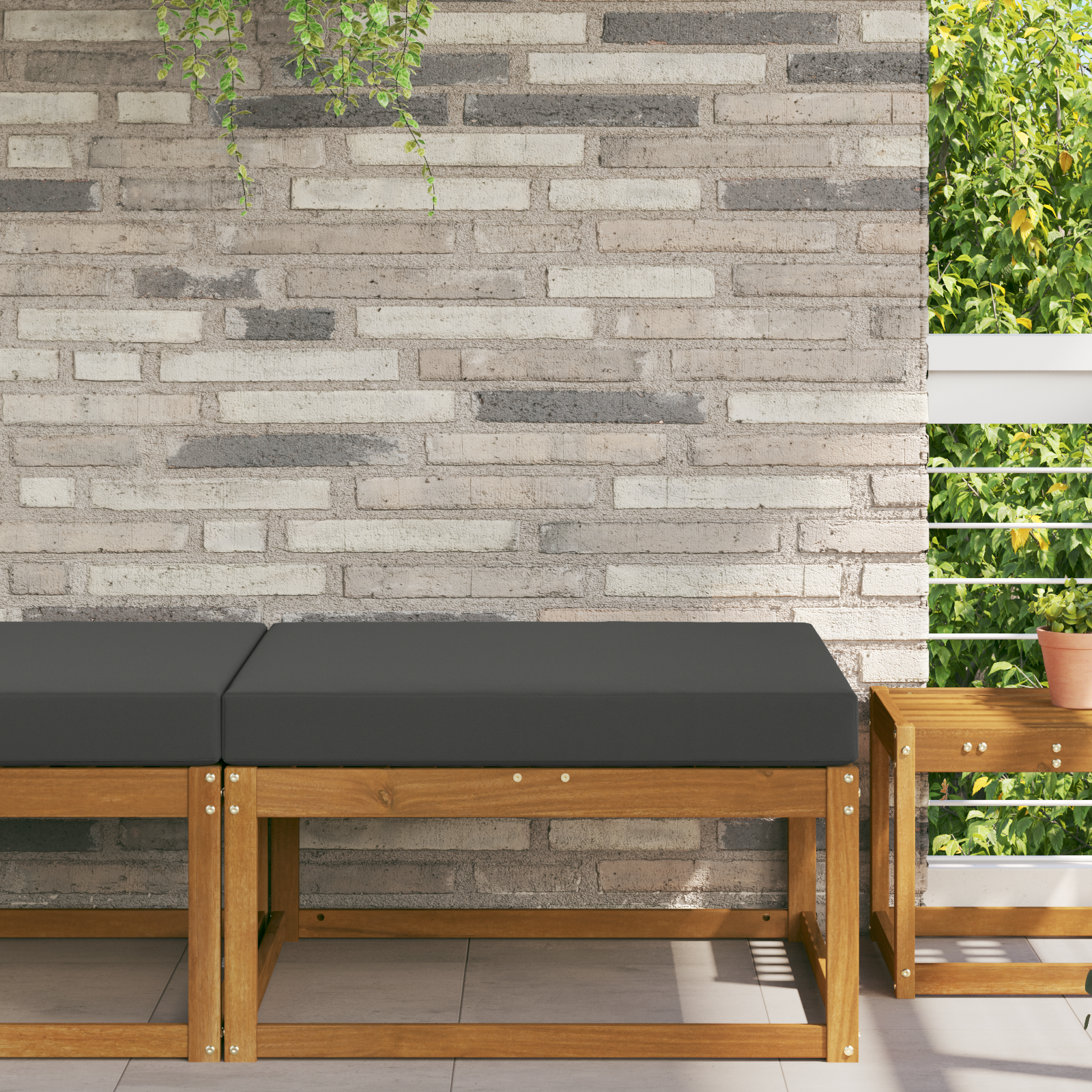 vidaXL Poduszka do sofy na zewnątrz Antracyt 80 x 80 x 8 cm Poliester