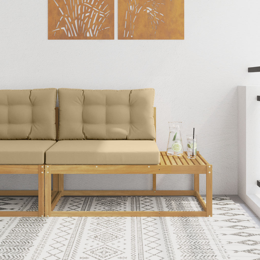 vidaXL Sofa końcowa na zewnątrz Biały 115 x 83 x 73 cm Poliester