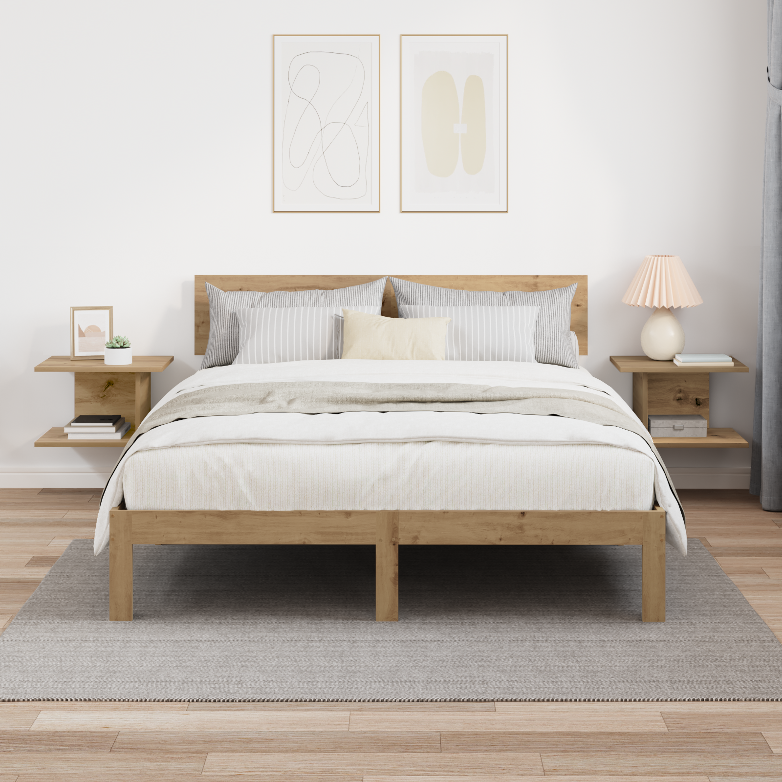 vidaXL Stolik nocny 2 szt. Dąb rzemieślniczy 40 x 30 x 25 cm