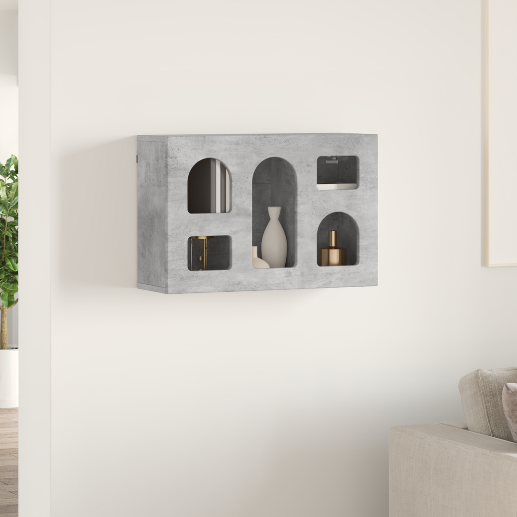 vidaXL Szafka wisząca z półką Betonowy szary 60 x 20 x 40 cm