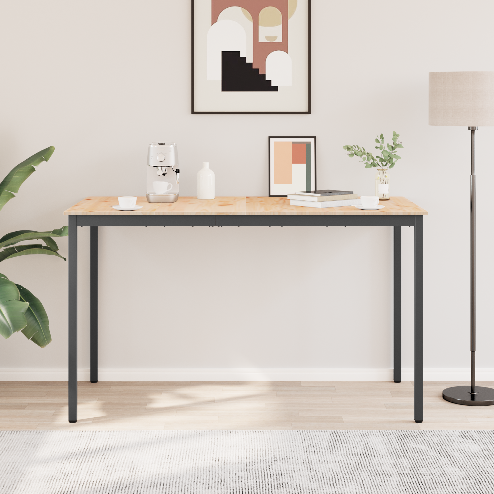 vidaXL Stół barowy Naturalny 180 x 90 x 105 cm Lite drewno sosnowe