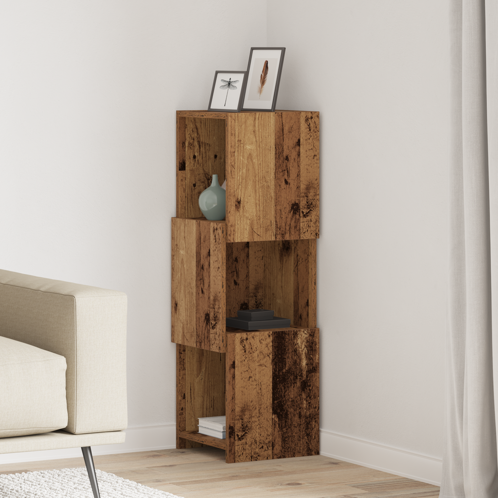 vidaXL Szafka narożna 30,5x30x95cm Drewno inżynieryjne Stare drewno