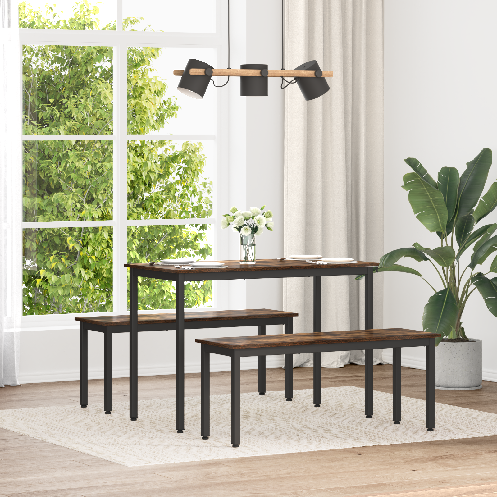 vidaXL ławka Dąb dymny 110 x 35 x 45 cm Drewno inżynieryjne
