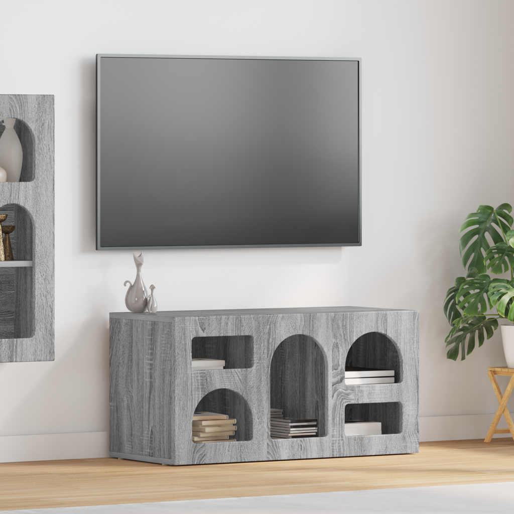 vidaXL Szafka pod telewizor ELST 80 x 35 x 40 cm Szary Sonoma