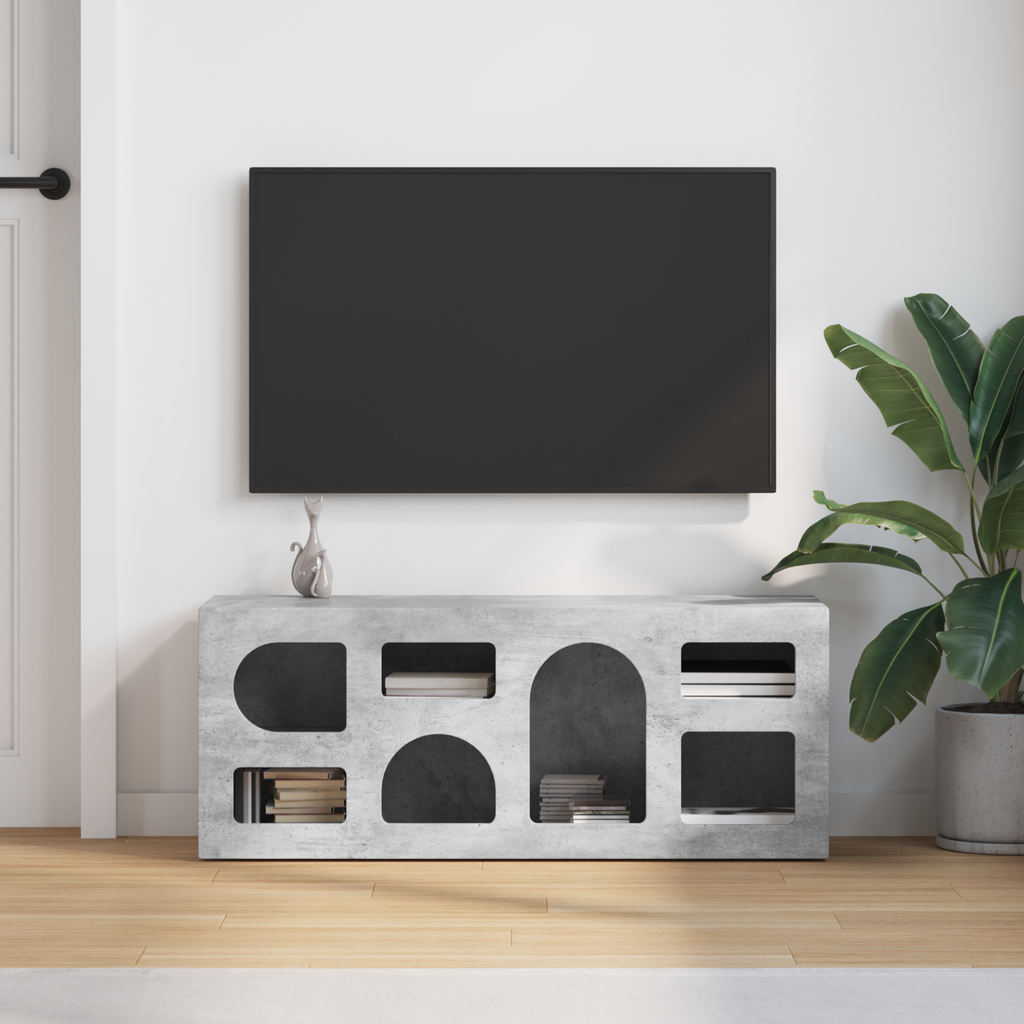 vidaXL Szafka pod telewizor ELST 100 x 35 x 40 cm Betonowy szary