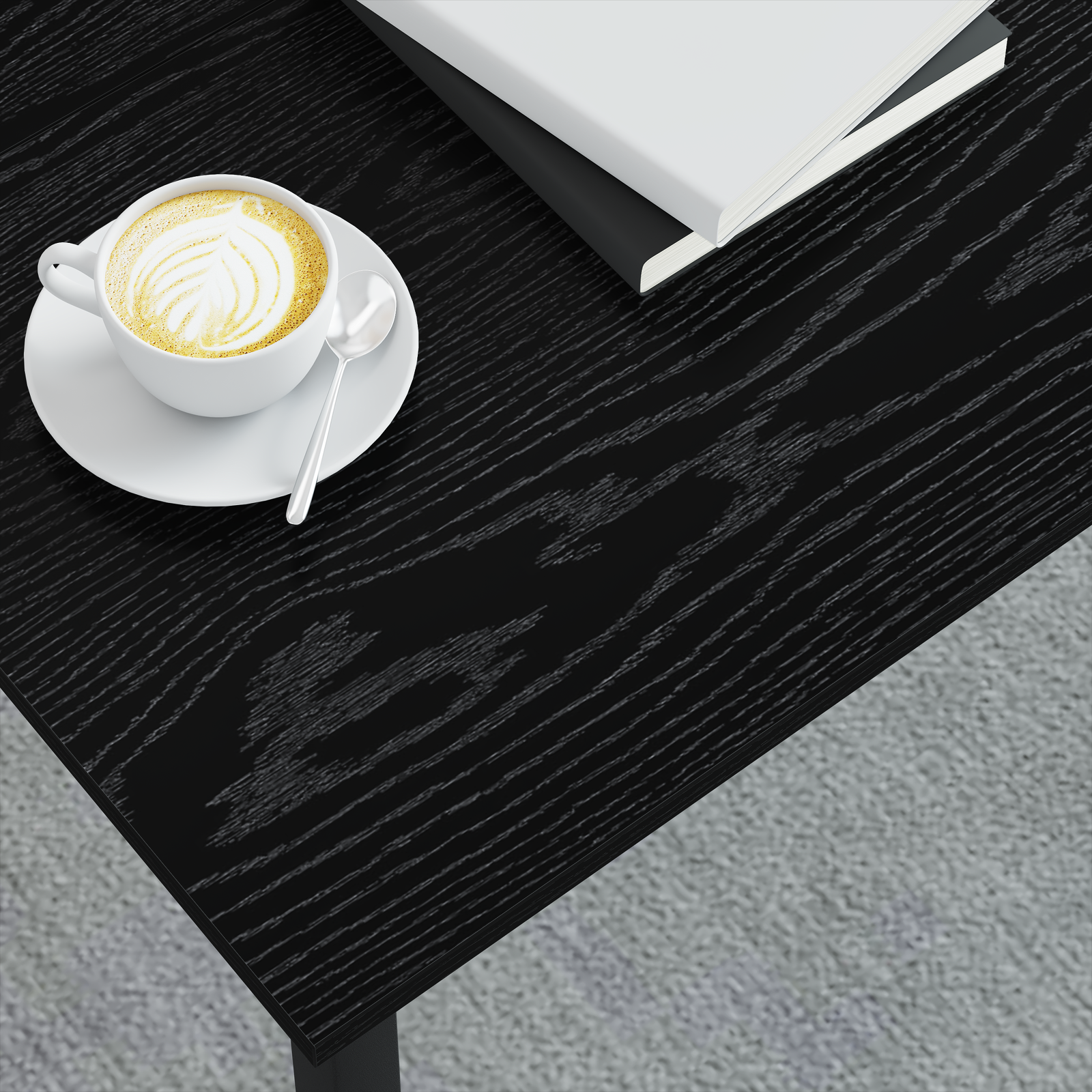 vidaXL Stolik kawowy Czarny Dąb 80 x 80 x 45 cm Drewno inżynieryjne