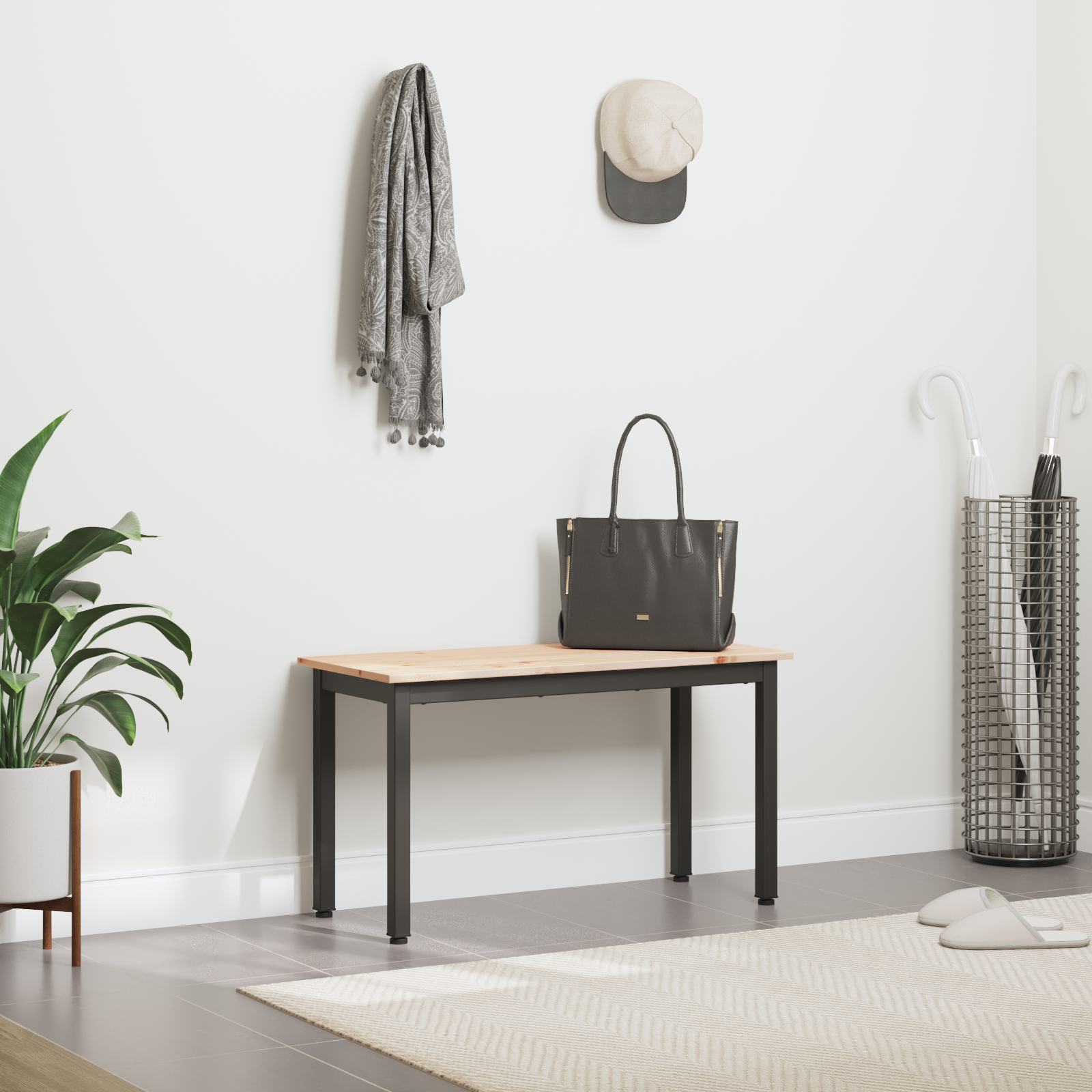 vidaXL ławka Naturalny 80 x 35 x 45 cm Lite drewno sosnowe