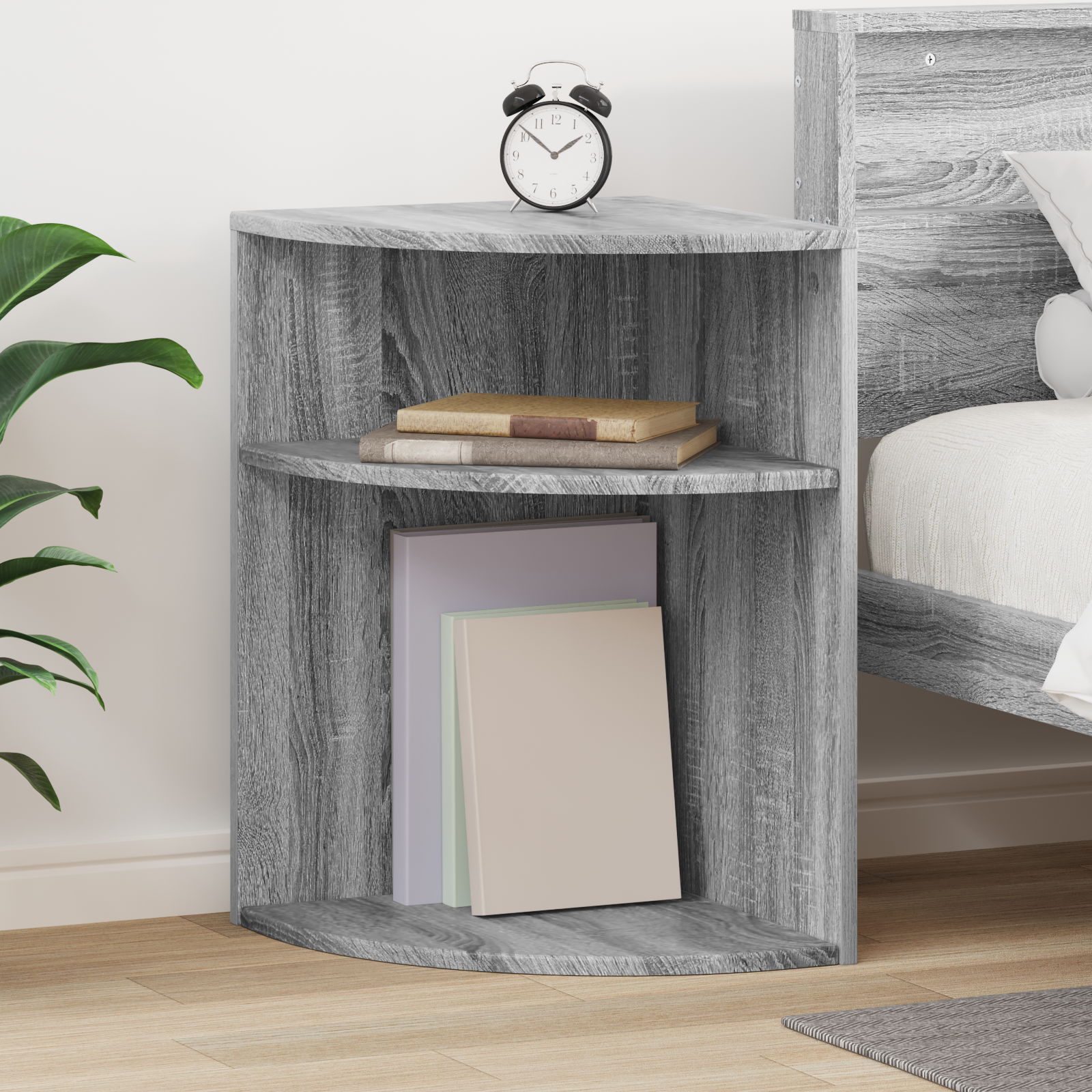vidaXL Stolik końcowy Szary Sonoma 39,7 x 39,7 x 60 cm