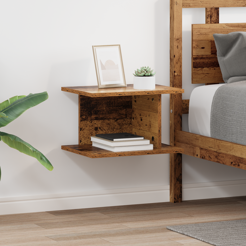 vidaXL Stolik nocny 2 szt. Stare drewno 40 x 30 x 25 cm