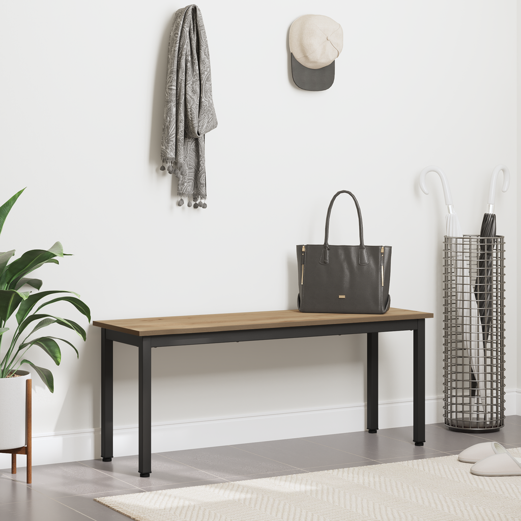 vidaXL ławka Dąb rzemieślniczy 110 x 35 x 45 cm Drewno inżynieryjne