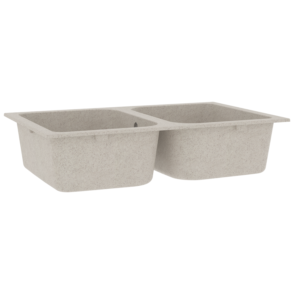 vidaXL Zlew kuchenny Beżowy 76 x 48 x 30 cm Kwarc i żywica