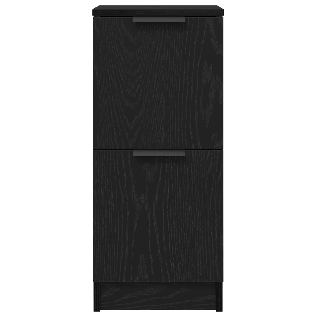 vidaXL Bufet 3 pcs Czarny Dąb Materiał drewnopochodny