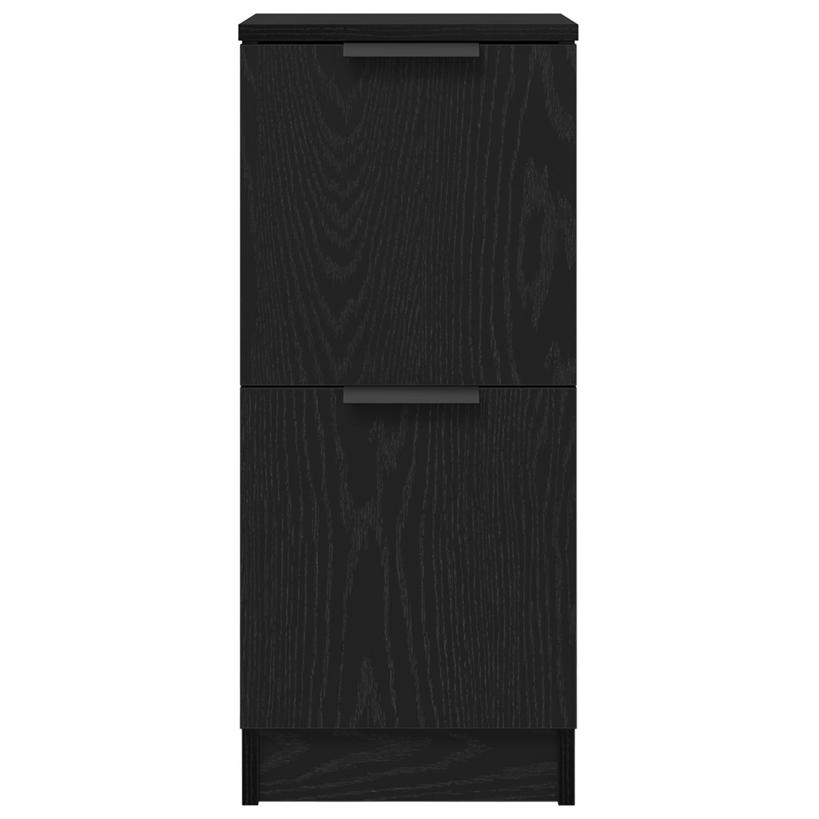 vidaXL Bufet 3 pcs Czarny Dąb Materiał drewnopochodny
