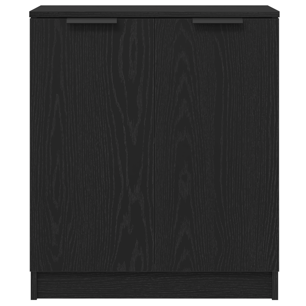 vidaXL Bufet 3 pcs Czarny Dąb Materiał drewnopochodny