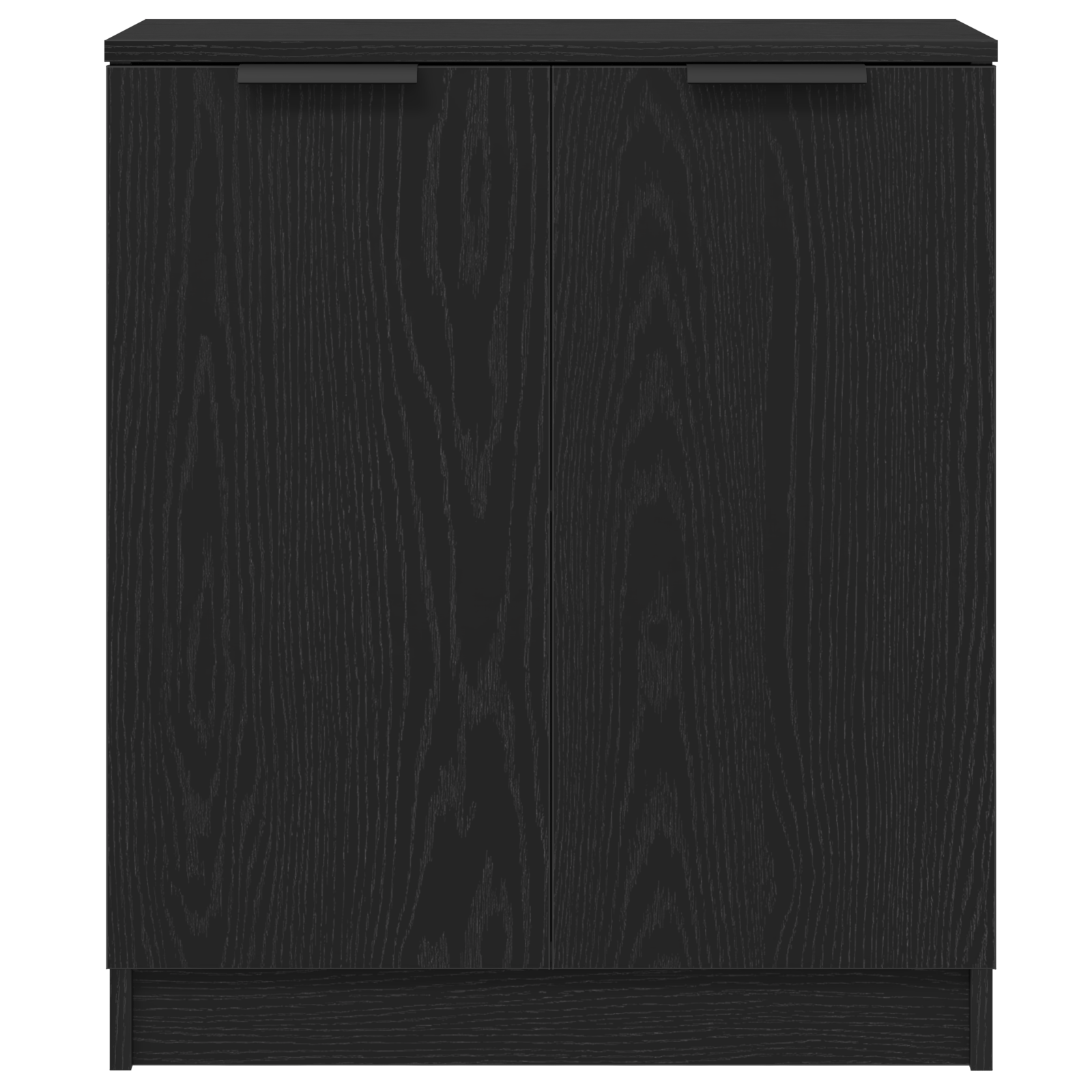vidaXL Bufet 3 pcs Czarny Dąb Materiał drewnopochodny