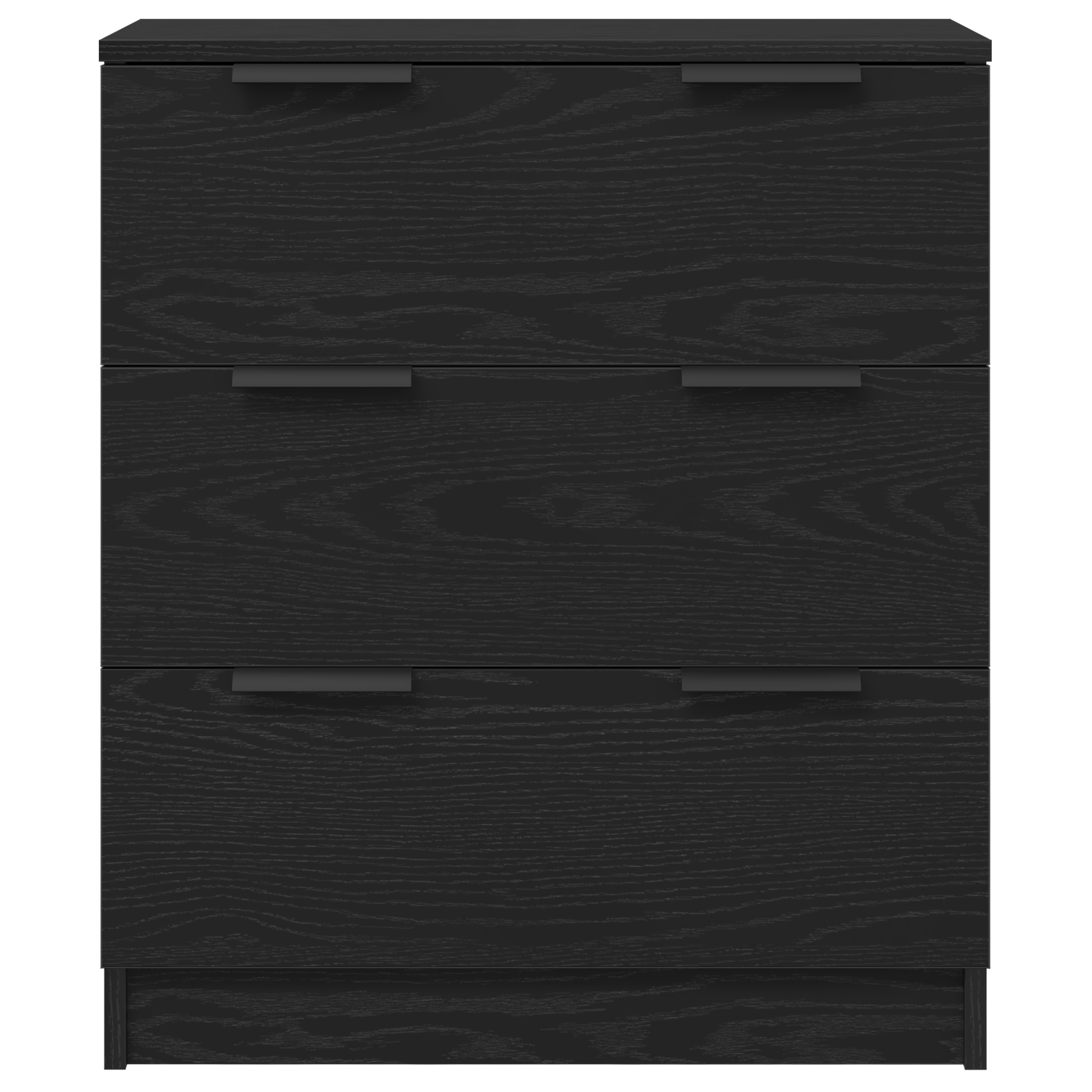 vidaXL Bufet 3 szt. Czarny Dąb 180 x 30 x 70 cm Drewno inżynieryjne