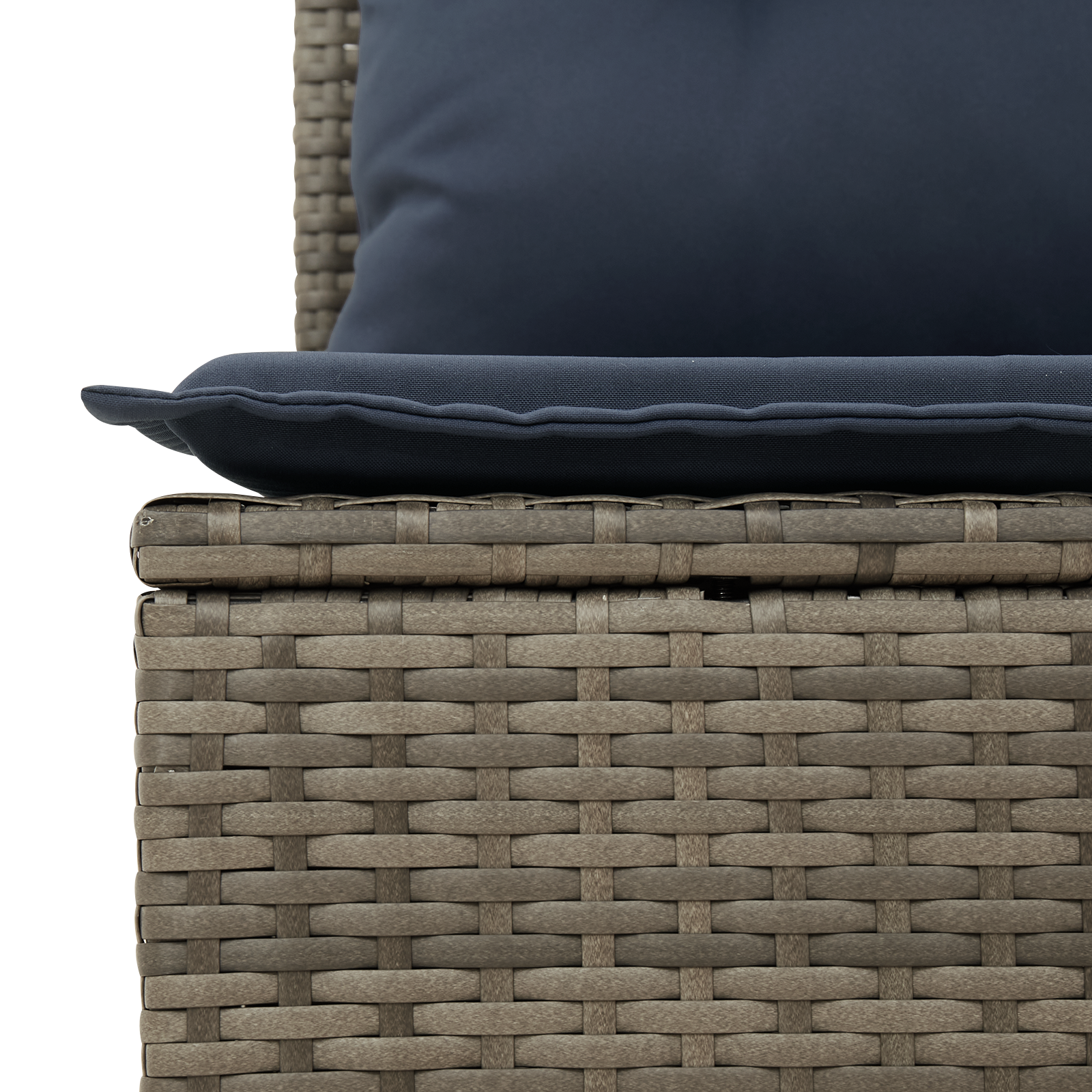 vidaXL Sofa Ogrodowa z poduszką Szary 62 x 62 x 69 cm polirattan