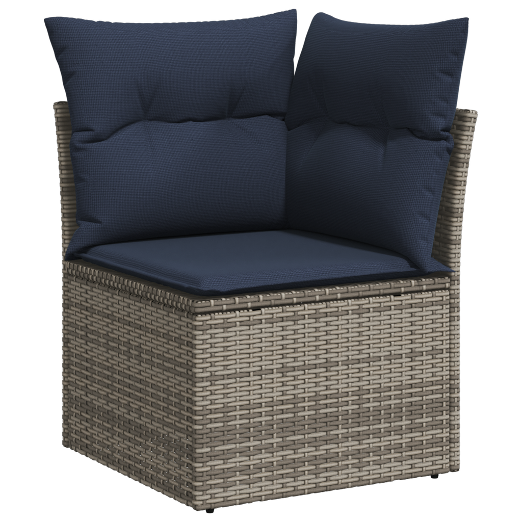 vidaXL Sofa Ogrodowa z poduszką Szary 62 x 62 x 69 cm polirattan