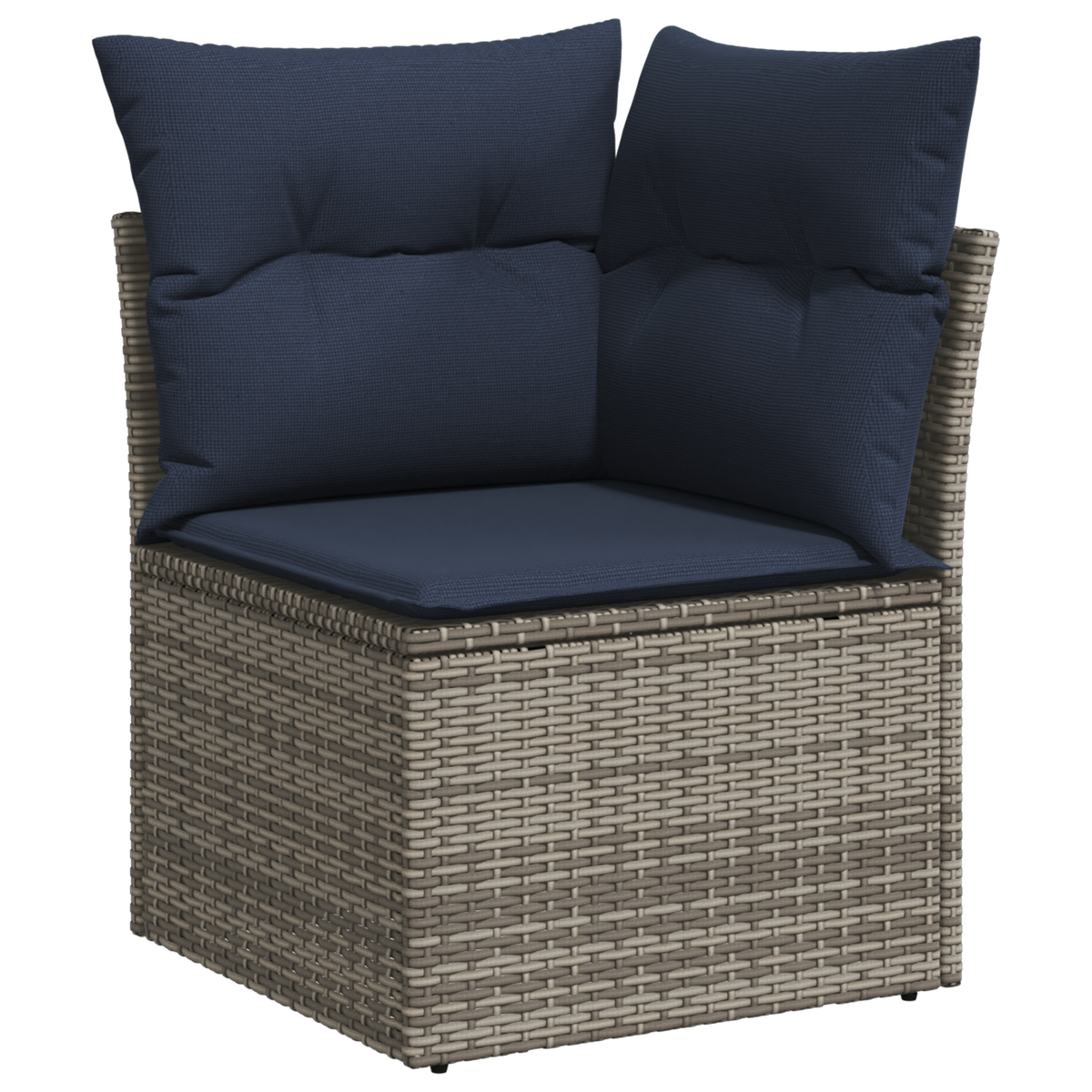 vidaXL Sofa Ogrodowa z poduszką Szary 62 x 62 x 69 cm polirattan