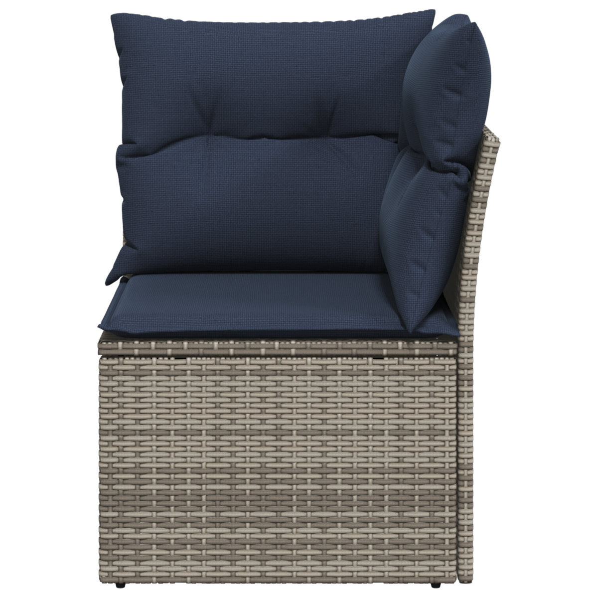 vidaXL Sofa Ogrodowa z poduszką Szary 62 x 62 x 69 cm polirattan