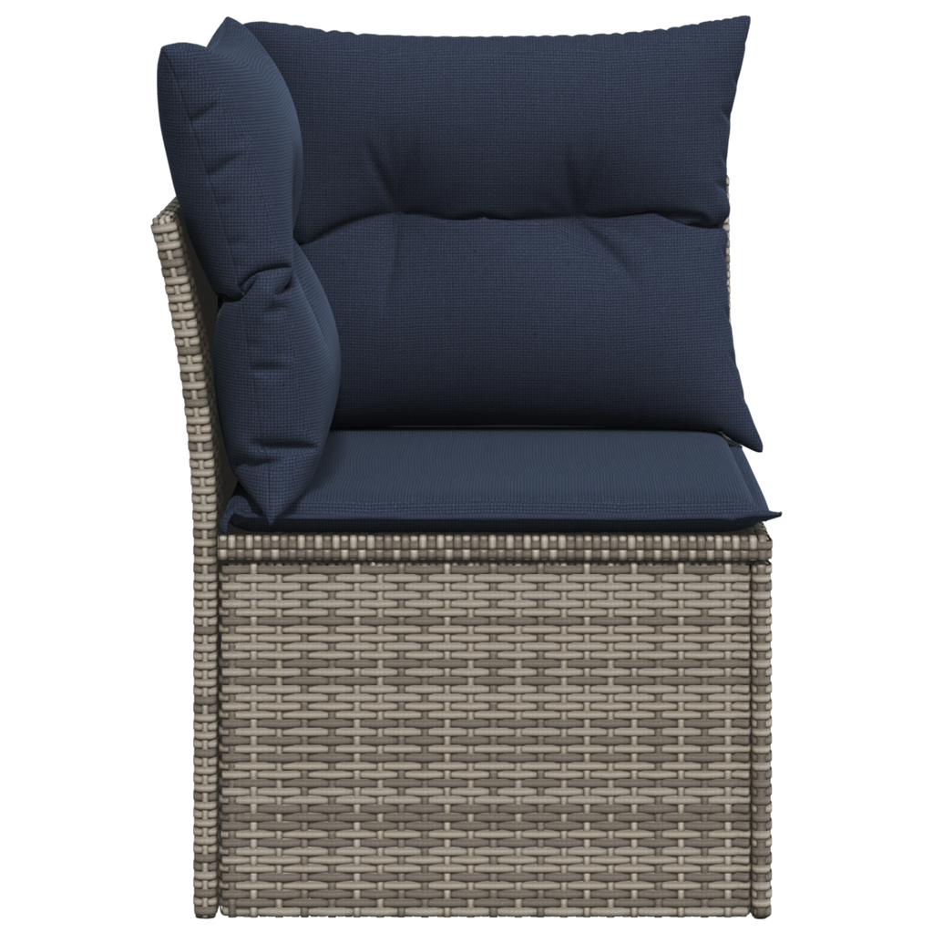 vidaXL Sofa Ogrodowa z poduszką Szary 62 x 62 x 69 cm polirattan