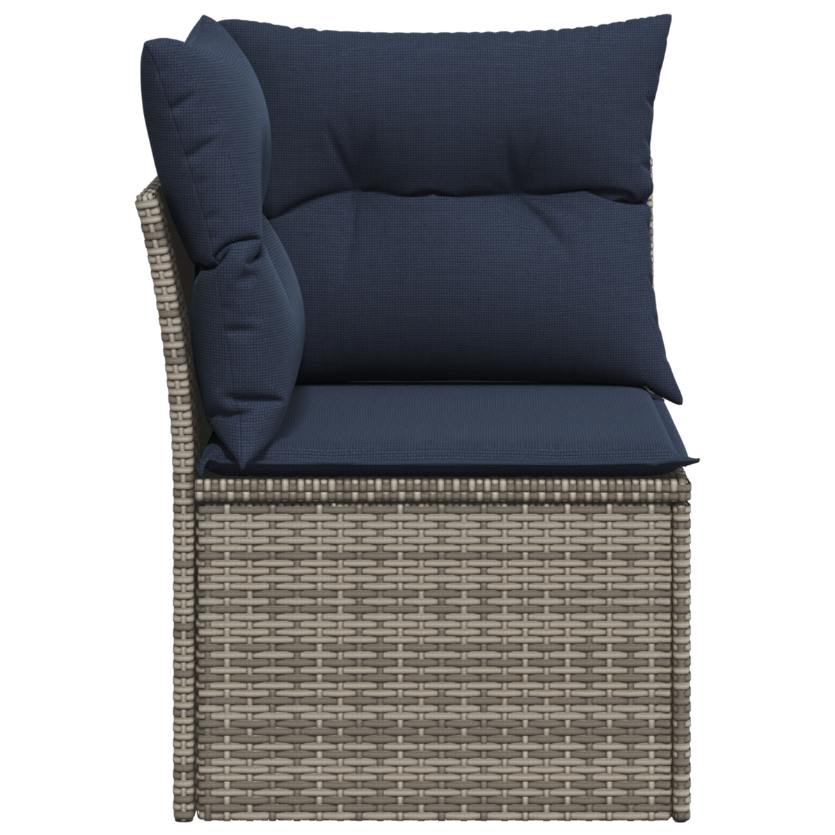 vidaXL Sofa Ogrodowa z poduszką Szary 62 x 62 x 69 cm polirattan