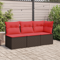 vidaXL | Sofa Ogrodowa | z poduszką Brązowy 55 x 62 x 69 cm polirattan
