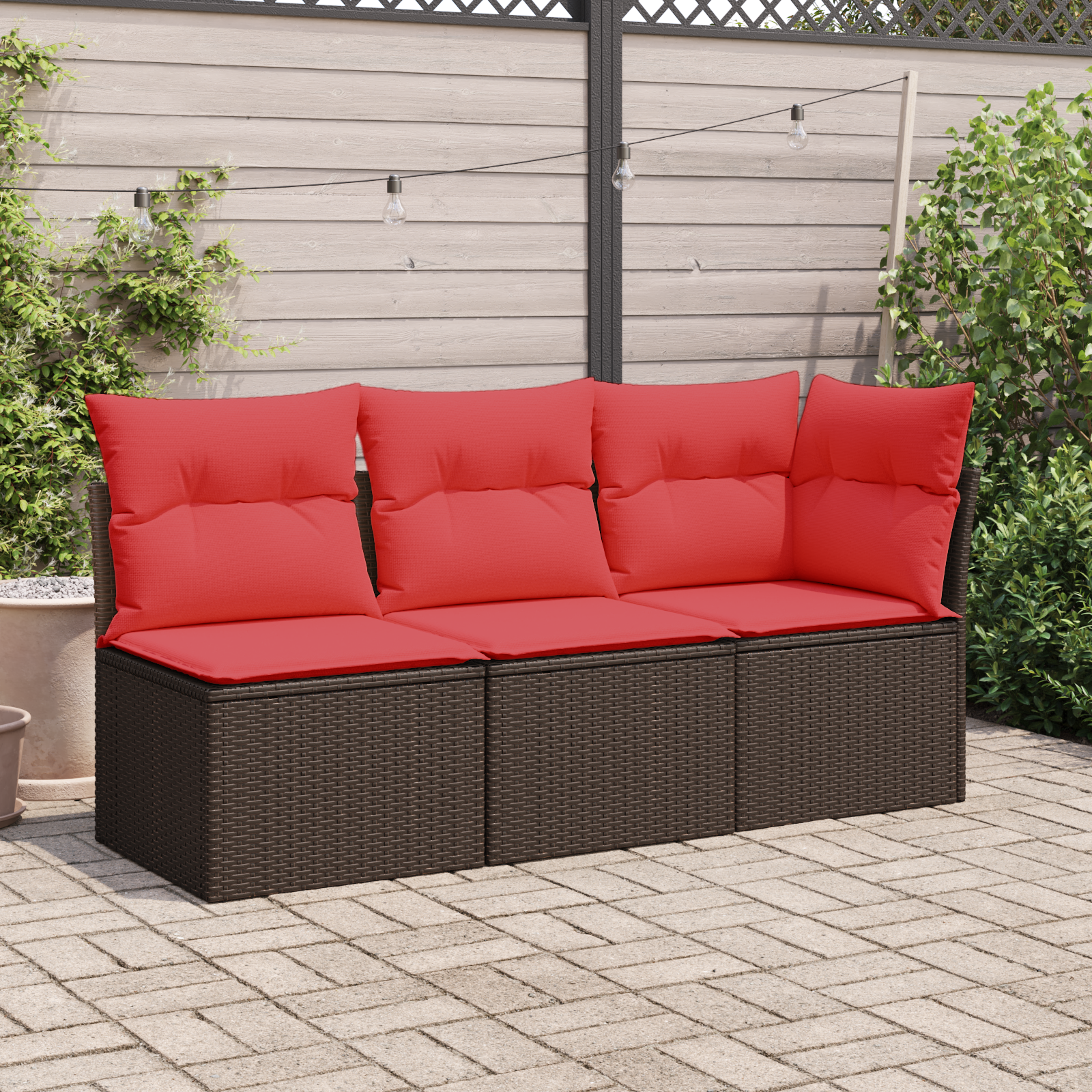 vidaXL | Sofa Ogrodowa | z poduszką Brązowy 55 x 62 x 69 cm polirattan