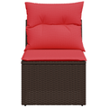 vidaXL | Sofa Ogrodowa | z poduszką Brązowy 55 x 62 x 69 cm Polirattan