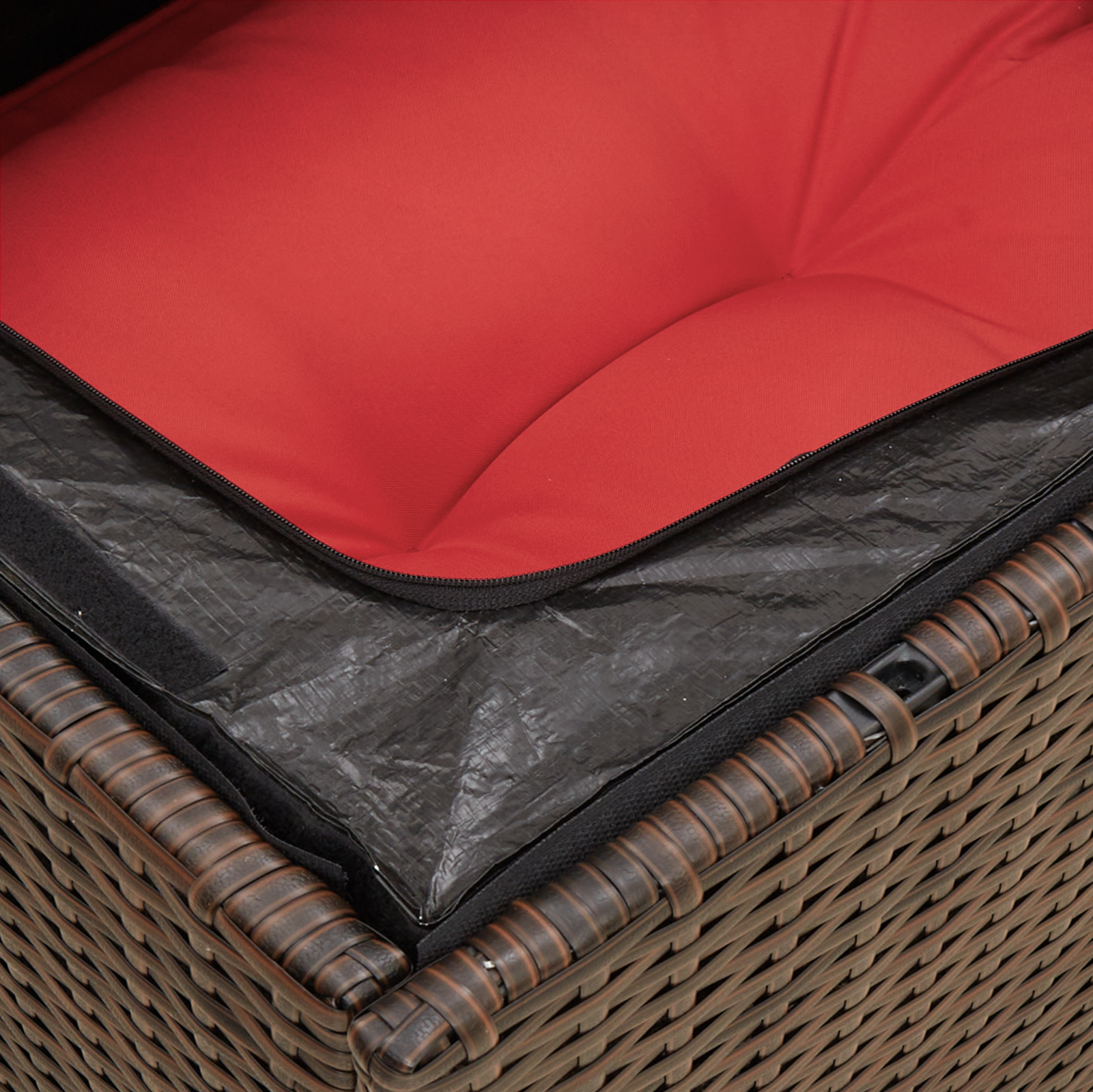 vidaXL | Sofa Ogrodowa | z poduszką Brązowy 62 x 62 x 69 cm Polirattan
