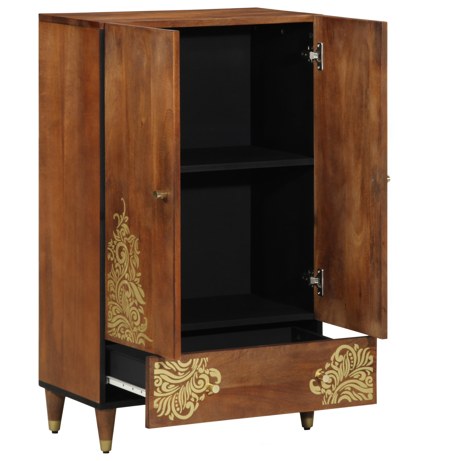 vidaXL Highboard Brązowy 60 x 33 x 100 cm Drewno z mango
