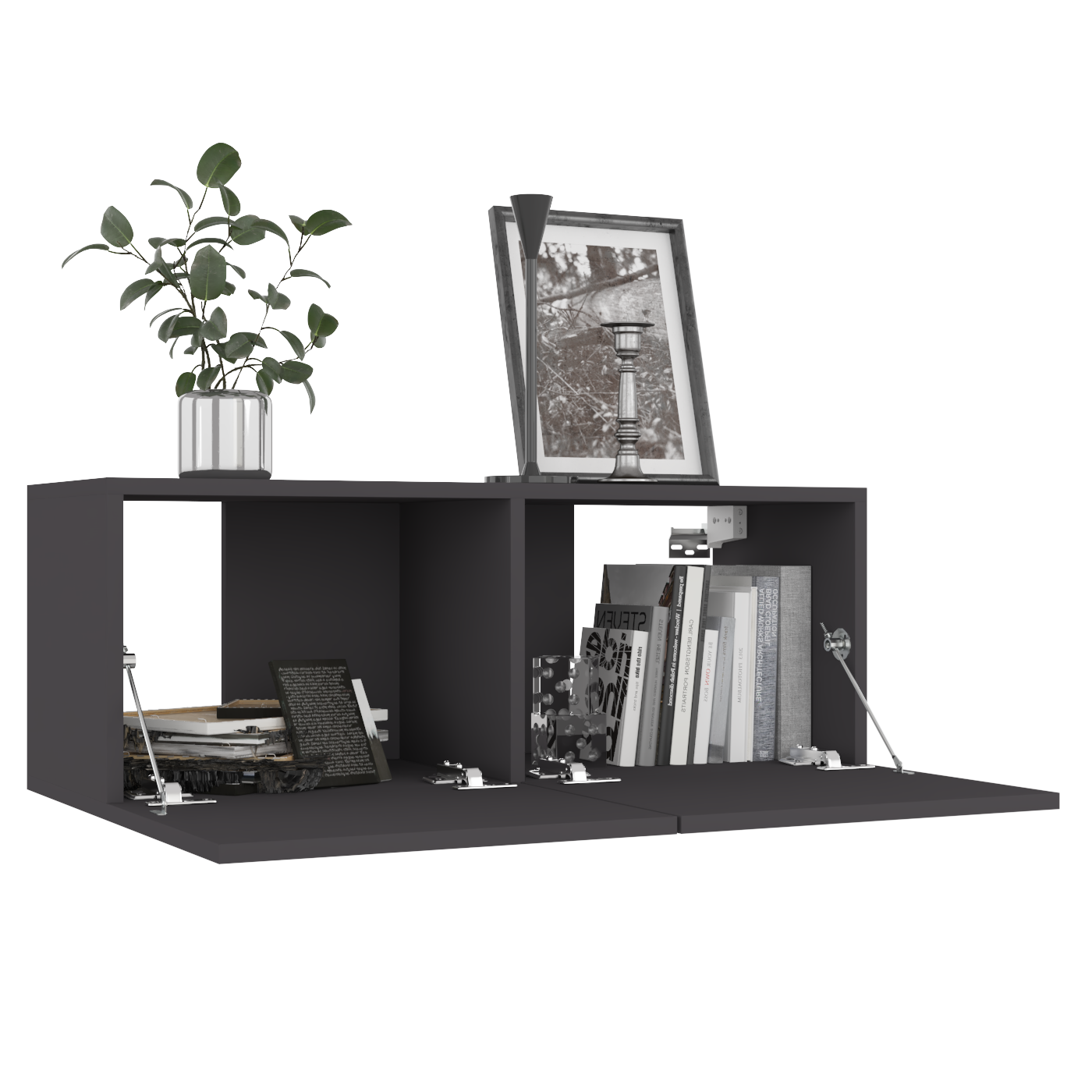 vidaXL | Szafka pod telewizor | Szary 80 x 30 x 30 cm